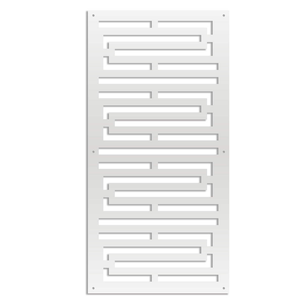 INTRICO - Pannello in PVC traforato - Parasole Misura: 50x150 cm, Colore: bianco