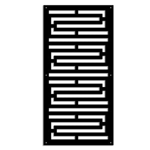 INTRICO - Pannello in PVC traforato - Parasole Misura: 47x94 cm, Colore: nero