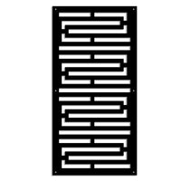 INTRICO - Pannello in PVC traforato - Parasole Misura: 98x198 cm, Colore: nero