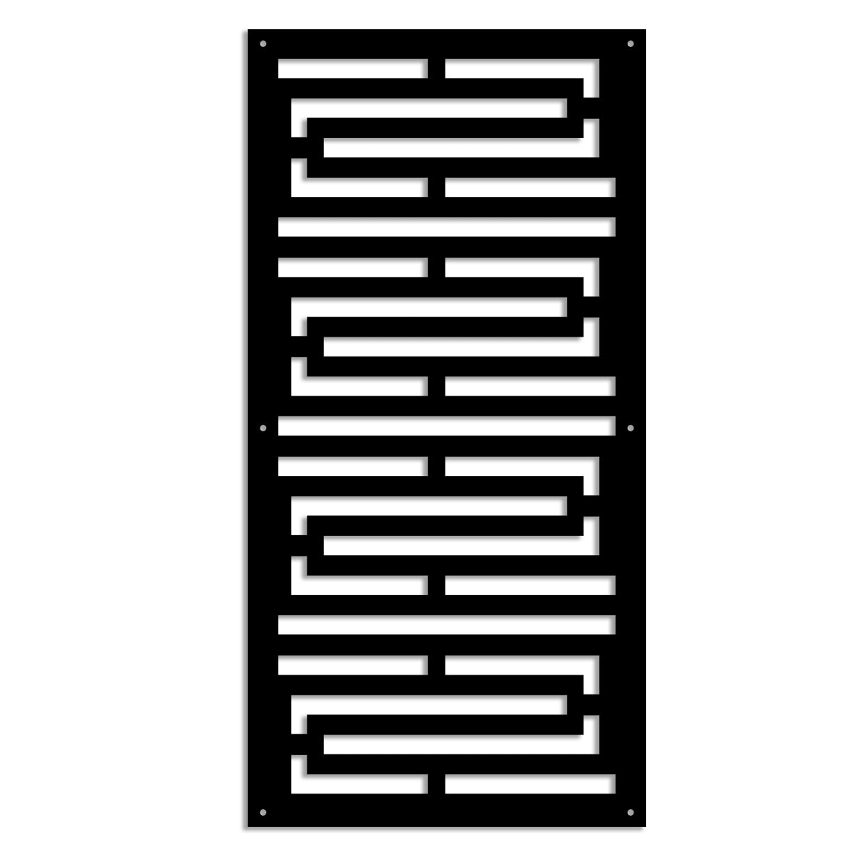 INTRICO - Pannello in PVC traforato - Parasole Misura: 98x198 cm, Colore: nero