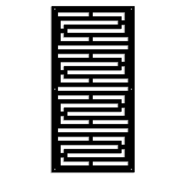 INTRICO - Pannello in PVC traforato - Parasole Misura: 98x198 cm, Colore: nero