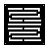 INTRICO - Pannello in PVC traforato - Parasole Misura: 73x73 cm, Colore: nero