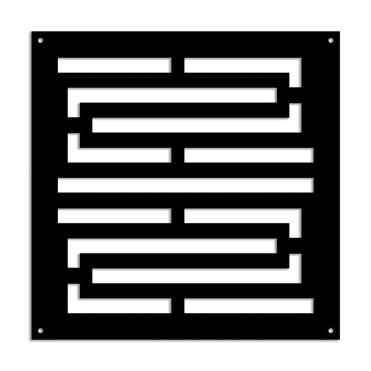 INTRICO - Pannello in PVC traforato - Parasole Misura: 73x73 cm, Colore: nero