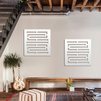 INTRICO - Pannello in PVC traforato - Parasole Misura: 73x73 cm, Colore: bianco