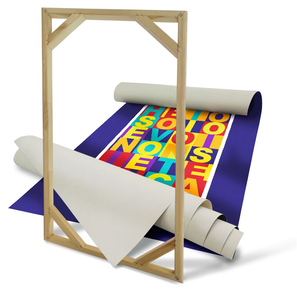 IO SO IO E VOI NON SIETE UN C.... - Quadro su tela montata su telaio in legno Misura: 80x140 cm