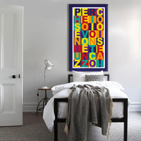 IO SO IO E VOI NON SIETE UN C.... - Quadro su tela montata su telaio in legno Misura: 80x140 cm