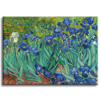 IRISES Van Gogh - Quadro con tela pittorica su telaio in legno Misura: 140x100 cm