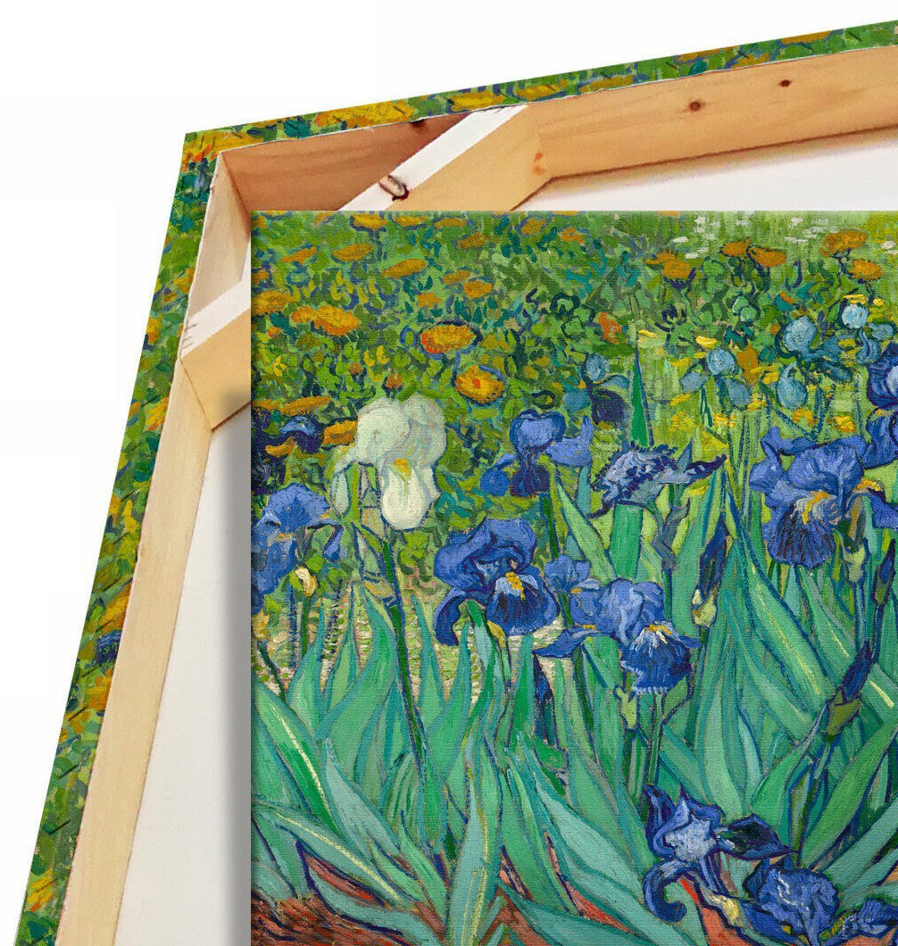 IRISES Van Gogh - Quadro con tela pittorica su telaio in legno Misura: 70X50 cm