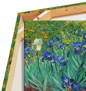IRISES Van Gogh - Quadro con tela pittorica su telaio in legno Misura: 70X50 cm