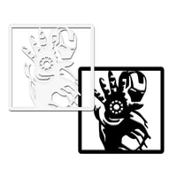 IRONMAN MANO - Quadro moderno in pvc solido 48 x 48cm Colore: nero