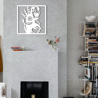 IRONMAN MANO - Quadro moderno in pvc solido 48 x 48cm Colore: bianco