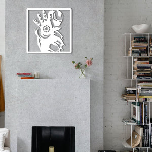 IRONMAN MANO - Quadro moderno in pvc solido 48 x 48cm Colore: bianco