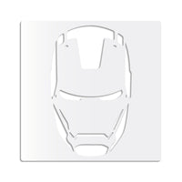 IRONMAN MASK- Quadro moderno in pvc solido 48 x 48cm Colore: bianco
