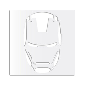 IRONMAN MASK- Quadro moderno in pvc solido 48 x 48cm Colore: bianco
