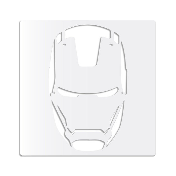 IRONMAN MASK- Quadro moderno in pvc solido 48 x 48cm Colore: bianco