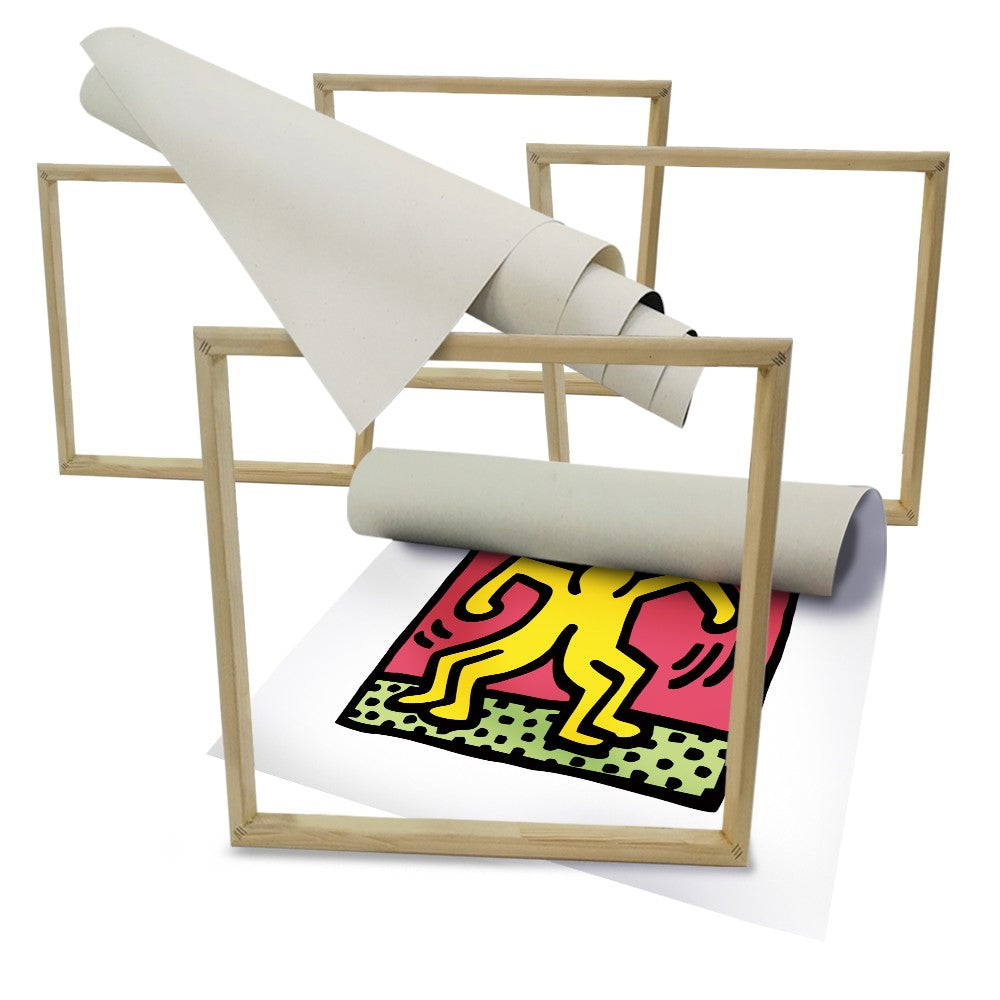 KEITH HARING - Kit 01- N.4 Tele 40x40cm su telaio in legno Misura: 40X40 cm cad.