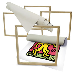 KEITH HARING - Kit 01- N.4 Tele 40x40cm su telaio in legno Misura: 40X40 cm cad.
