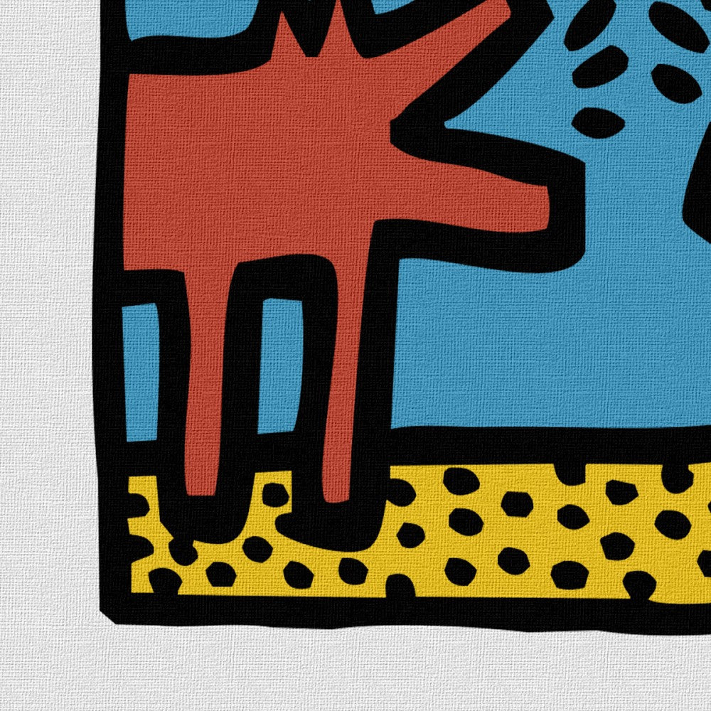 KEITH HARING - Kit 02 - N.4 Tele 40x40cm su telaio in legno Misura: 40X40 cm cad.