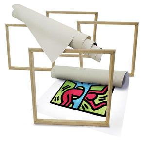 KEITH HARING - Kit 02 - N.4 Tele 40x40cm su telaio in legno Misura: 40X40 cm cad.