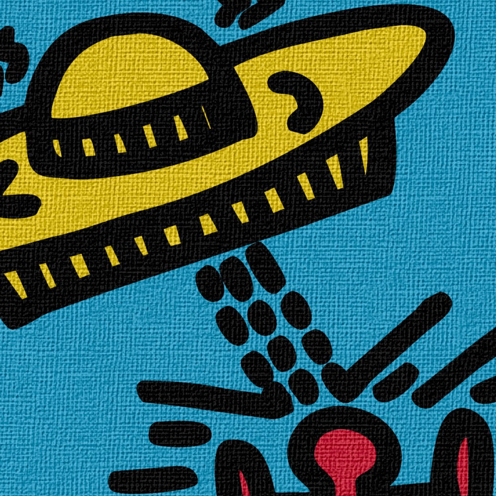 KEITH HARING - Kit 03 - N.4 Tele 40x40cm su telaio in legno Misura: 40X40 cm cad.