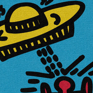 KEITH HARING - Kit 03 - N.4 Tele 40x40cm su telaio in legno Misura: 40X40 cm cad.