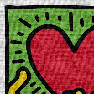 KEITH HARING - Kit 03 - N.4 Tele 40x40cm su telaio in legno Misura: 40X40 cm cad.