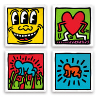 KEITH HARING - Kit 04 - N.4 Tele 40x40cm su telaio in legno Misura: 40X40 cm cad.