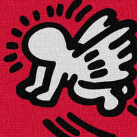 KEITH HARING - Kit 05 - N.4 Tele 40x40cm su telaio in legno Misura: 40X40 cm cad.