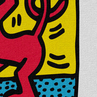 KEITH HARING - Kit 05 - N.4 Tele 40x40cm su telaio in legno Misura: 40X40 cm cad.