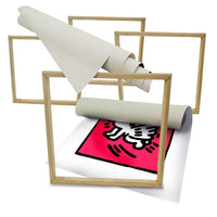 KEITH HARING - Kit 05 - N.4 Tele 40x40cm su telaio in legno Misura: 40X40 cm cad.