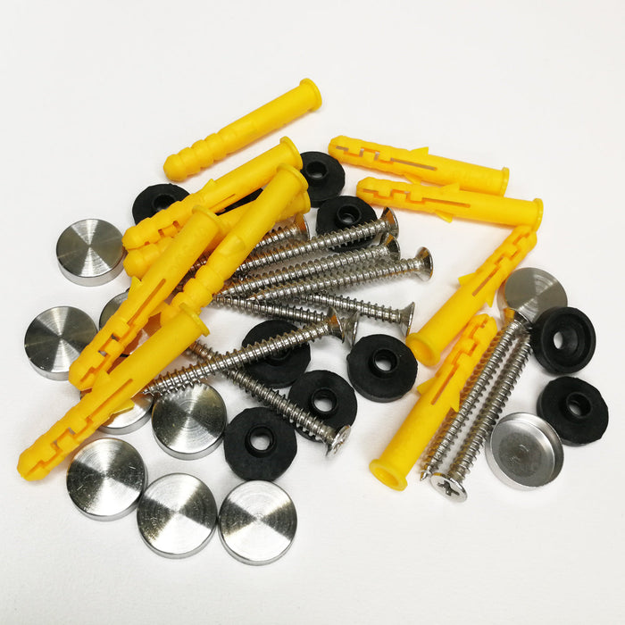 Kit completo - Viti, Placche copri-viti e Stop da muro Pezzi: 100 pz