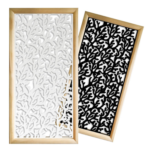 KORAL - Moduli Decorativi in Legno e PVC Colore: bianco, Misura: 73x148 cm