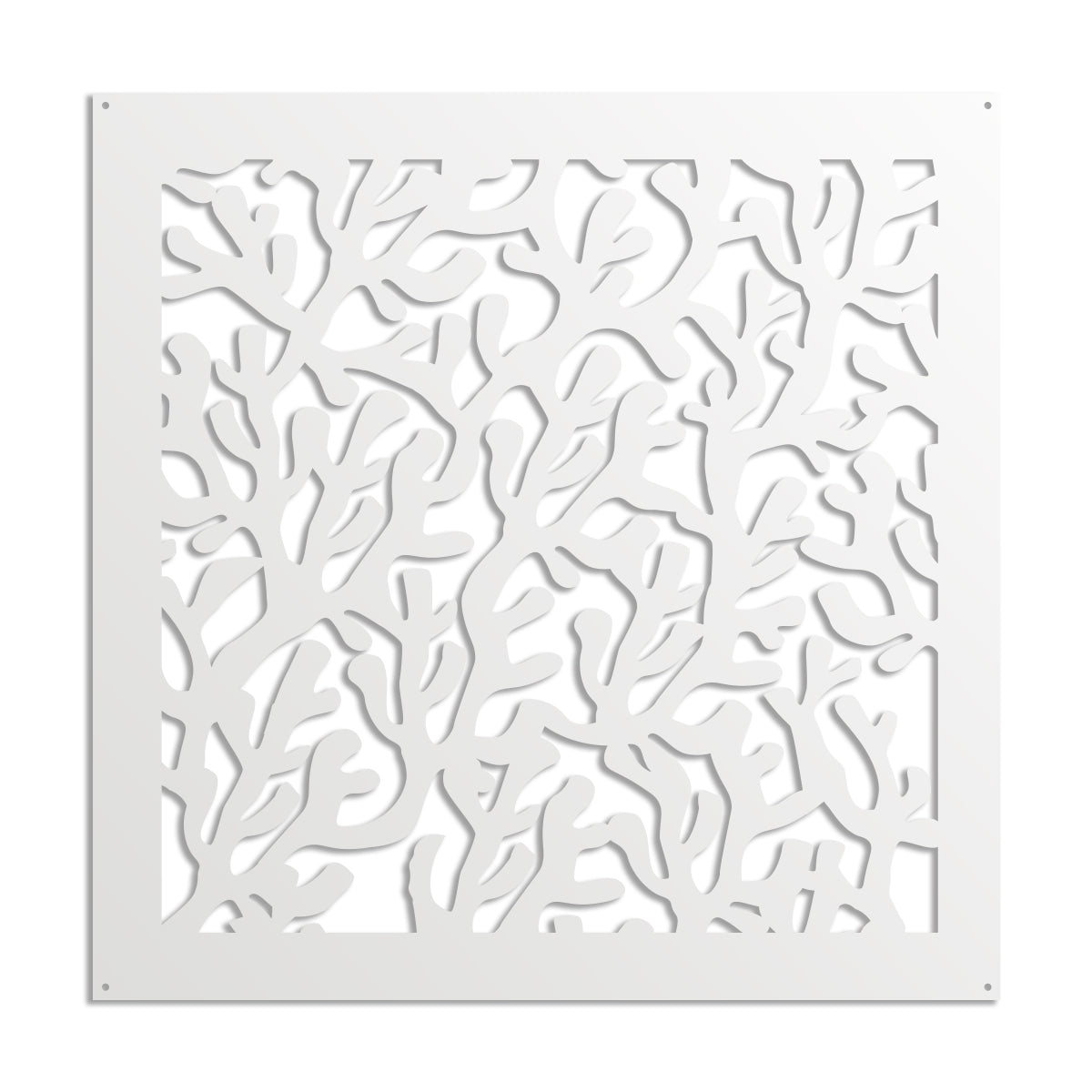 KORAL - Pannello in PVC traforato - Parasole Misura: 73x73 cm, Colore: bianco