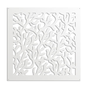 KORAL - Pannello in PVC traforato - Parasole Misura: 73x73 cm, Colore: bianco