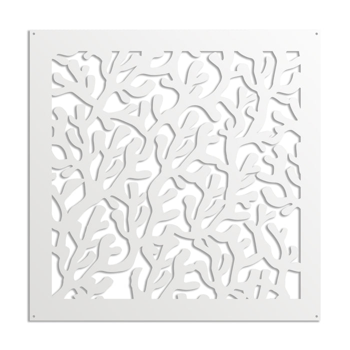 KORAL - Pannello in PVC traforato - Parasole Misura: 73x73 cm, Colore: bianco