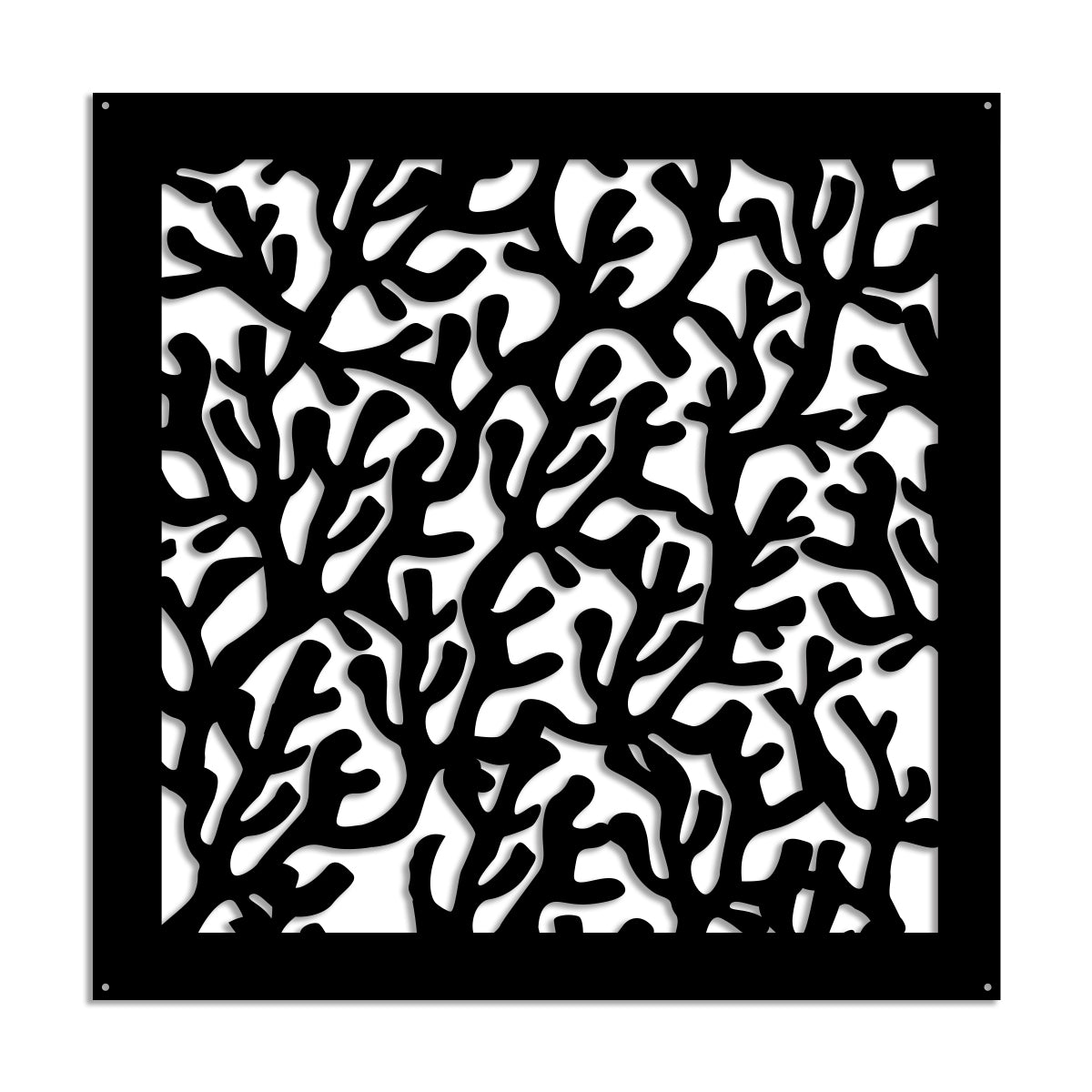 KORAL - Pannello in PVC traforato - Parasole Colore: nero, Misura: 98x98 cm