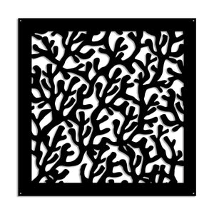 KORAL - Pannello in PVC traforato - Parasole Colore: nero, Misura: 98x98 cm