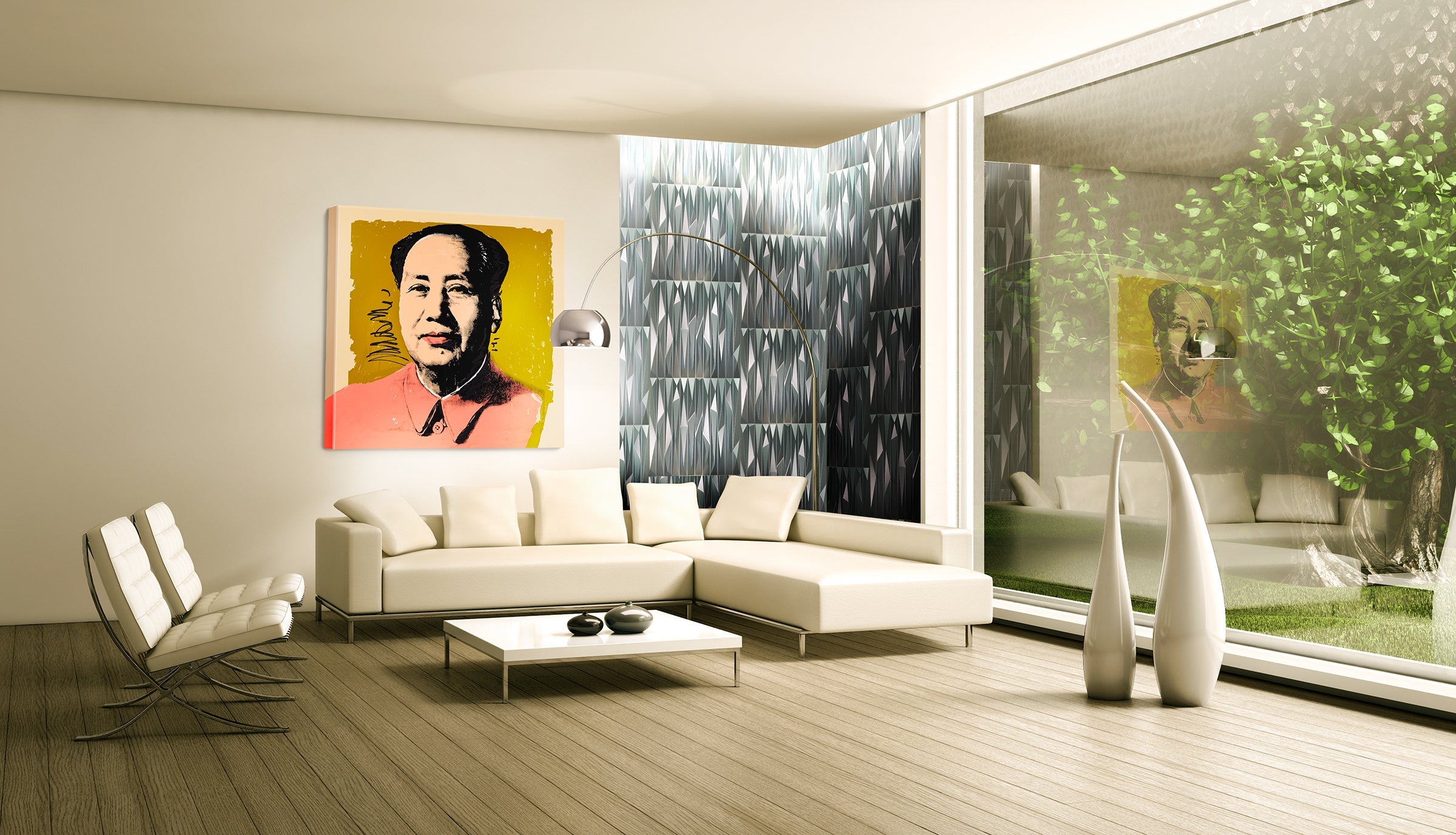 KRIPTON grigio-metal-opaco - Pannello parete in PVC a rilievo 3D - 50cmX50cm - 1 Pz