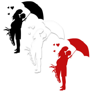 L'AMOUR - Adesivo murale wall sticker in vinile 55x80 cm Colore: bianco