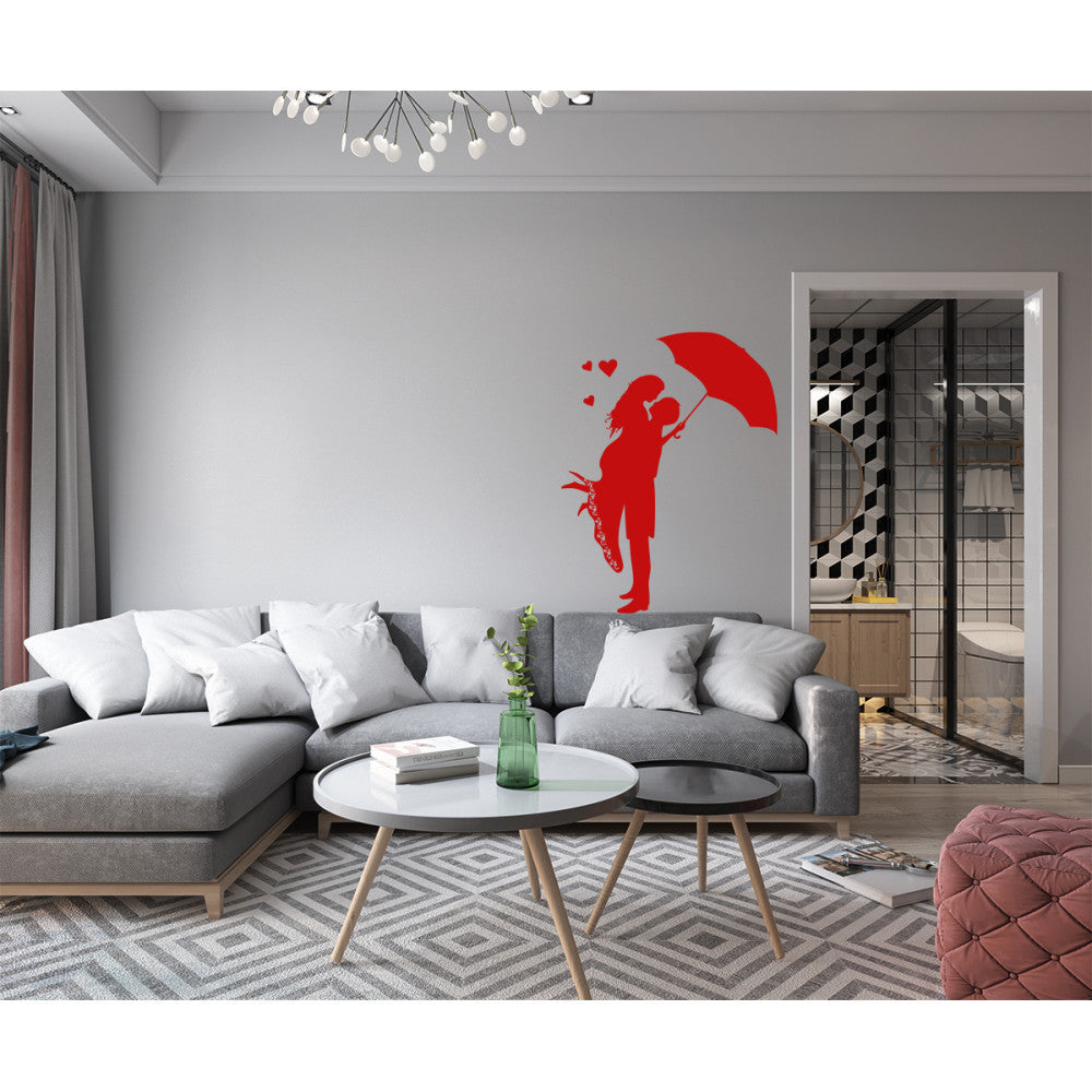 L'AMOUR - Adesivo murale wall sticker in vinile 55x80 cm Colore: Rosso