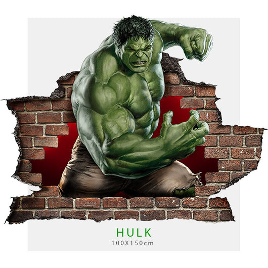 L'incredibile Hulk wall sticker cameretta bimbi Misura: 150x100 cm
