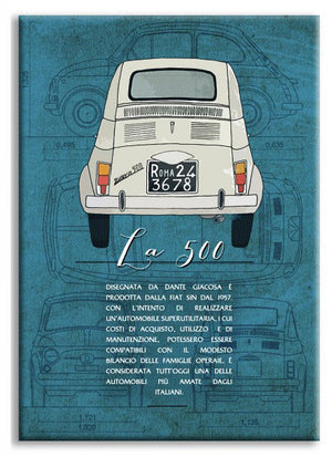 LA 500 - Made in Italy - Quadro stampato su Canvas e montato su telaio in legno Misura: 70x100 cm