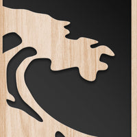 LA GRANDE ONDA DI KANAGAWA 100x50 cm - Quadro arredo LASERCUT composito Legno e PVC Misura: 100x50 cm