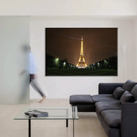LA TORRE EIFFEL PARIGI Night - Quadro Canvas su telaio in legno Misura: 100x70 cm