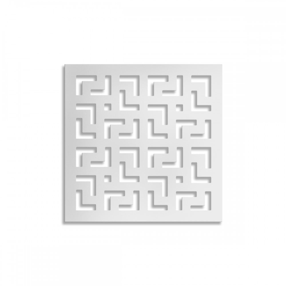 LABYRINTH - L - Pannello in PVC traforato - Parasole Misura: 48x48 cm, Colore: bianco