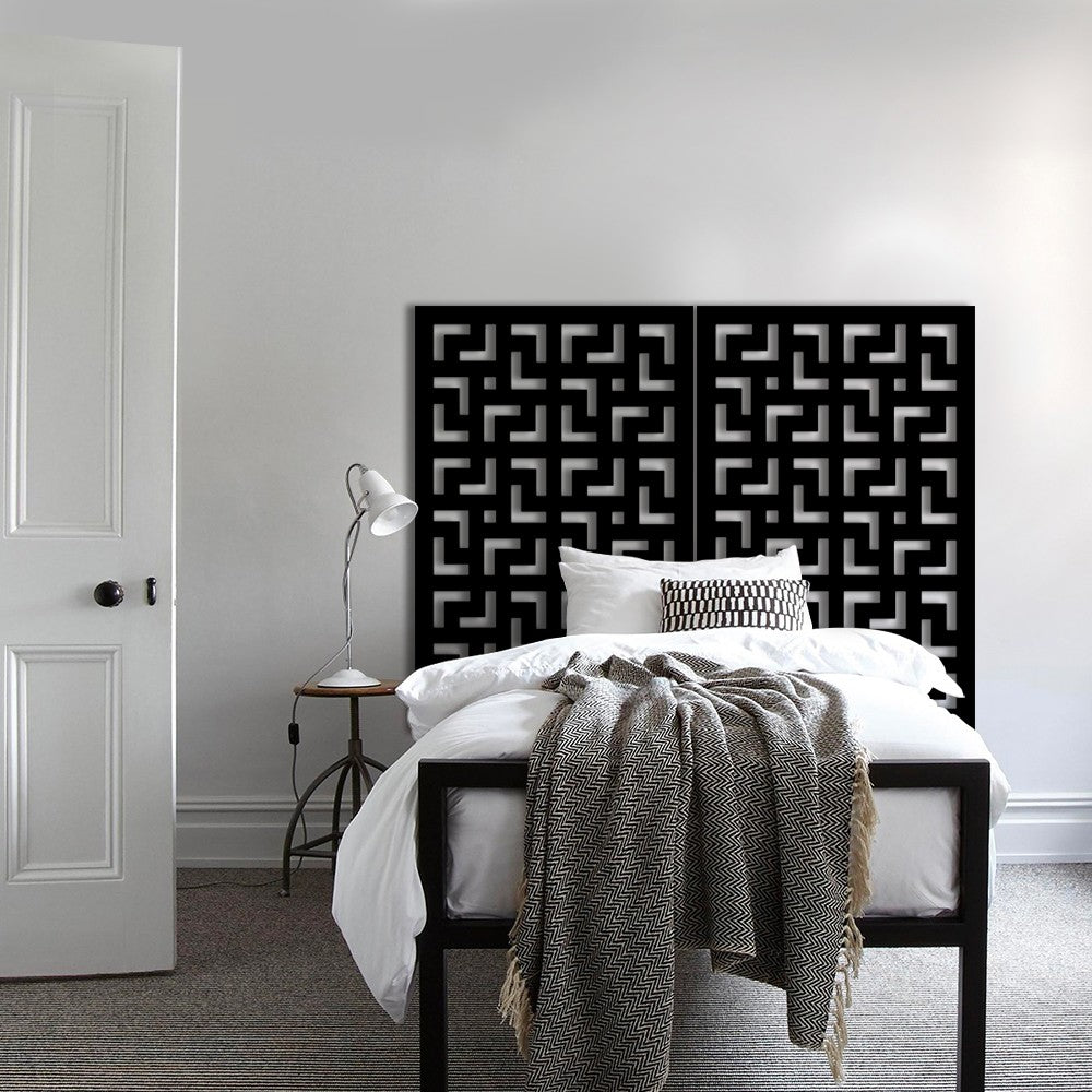 LABYRINTH - L - Pannello in PVC traforato - Parasole Colore: nero, Misura: 48x48 cm