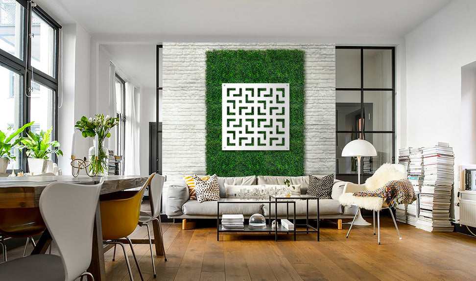 LABYRINTH - L - Pannello in PVC traforato - Parasole Misura: 48x48 cm, Colore: bianco