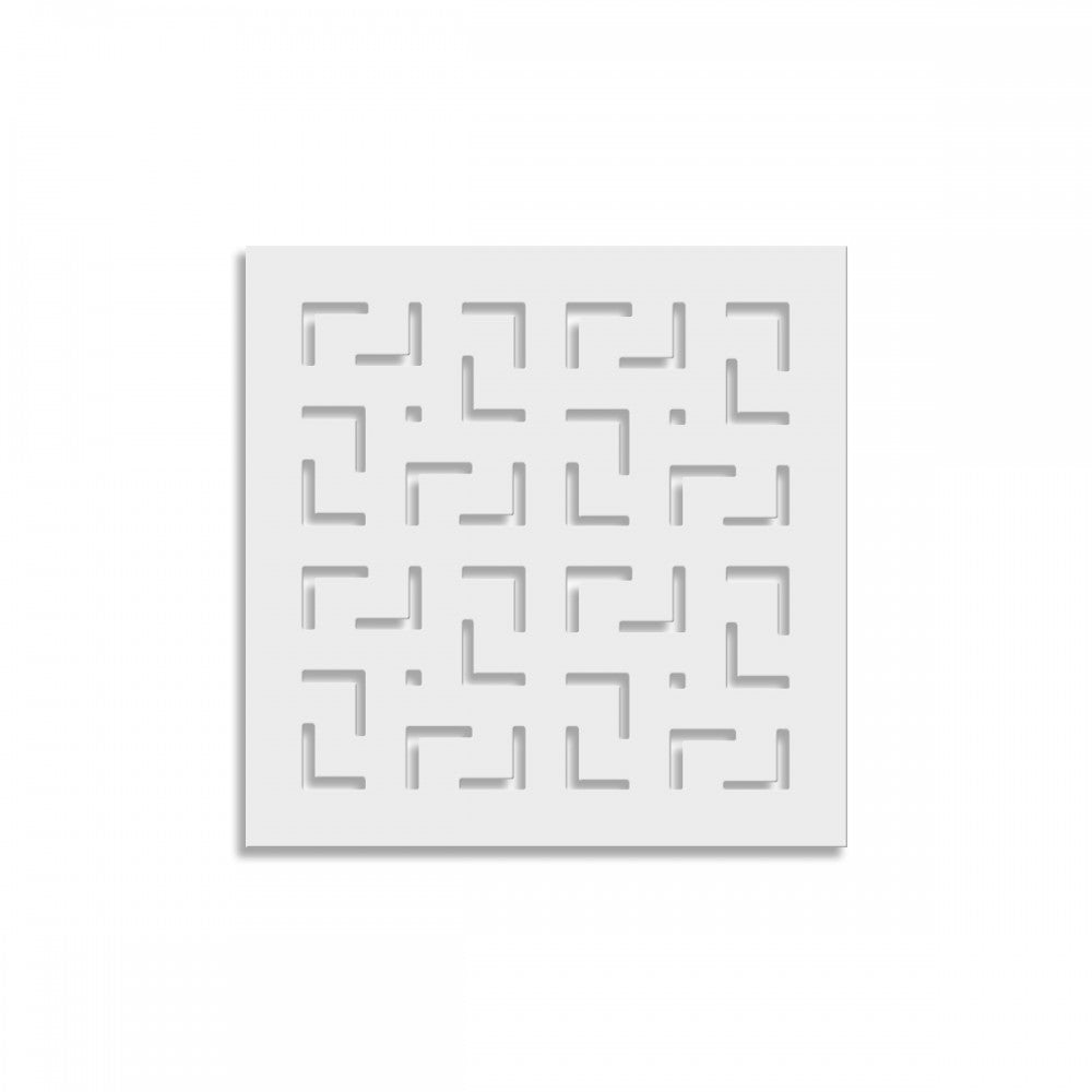 LABYRINTH -M- - Pannello in PVC traforato - Parasole Colore: bianco, Misura: 73x73 cm