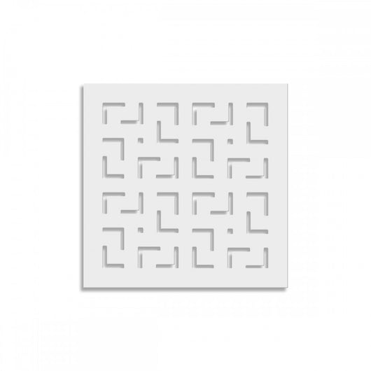 LABYRINTH -M- - Pannello in PVC traforato - Parasole Colore: bianco, Misura: 73x73 cm
