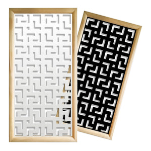 LABYRINTH L - Moduli Decorativi in Legno e PVC Colore: nero, Misura: 47x94 cm